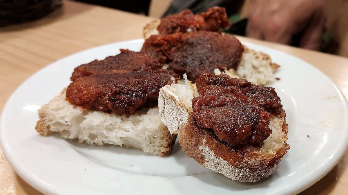 La tostada de sobrasada del restaurante Arturo.