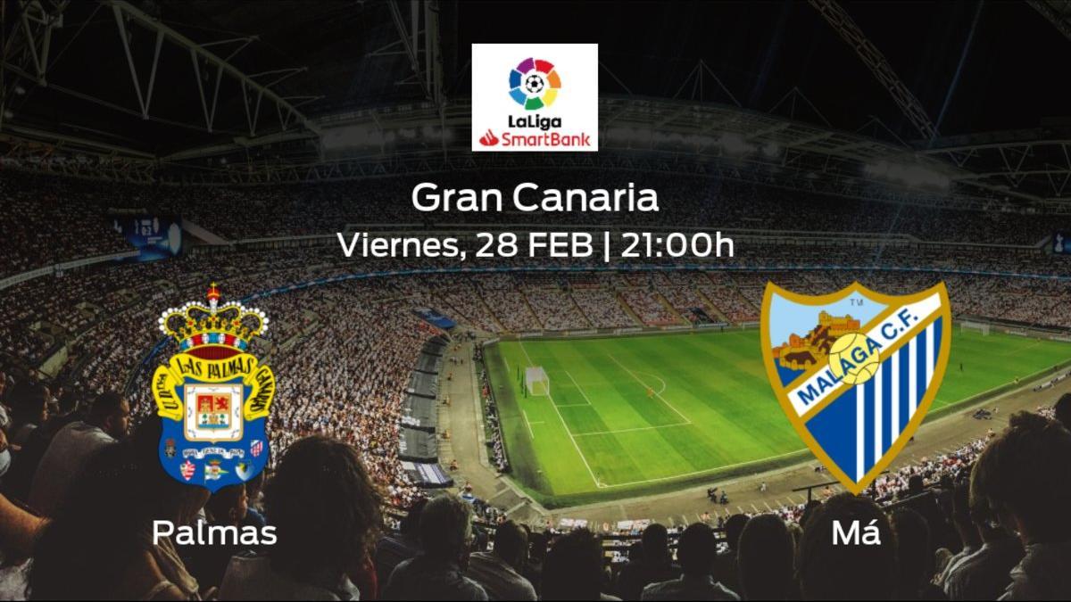 Jornada 30 de la Segunda División: previa del encuentro Las Palmas - Málaga