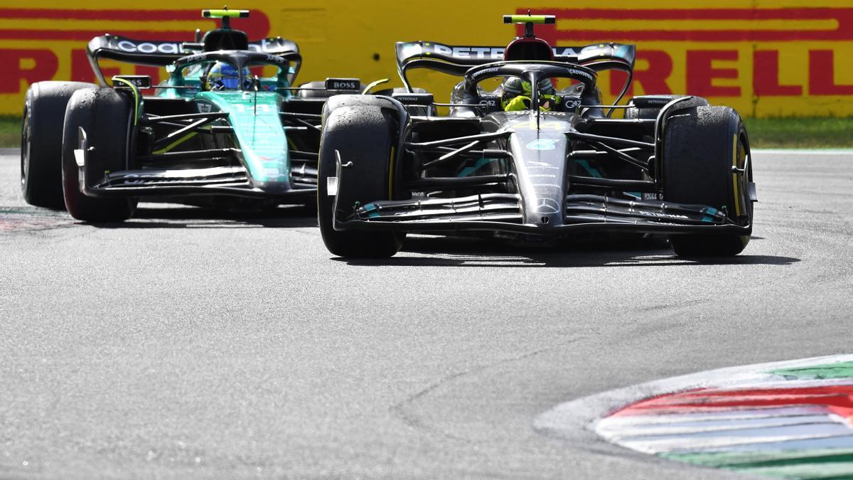 Hamilton y Alonso en Monza