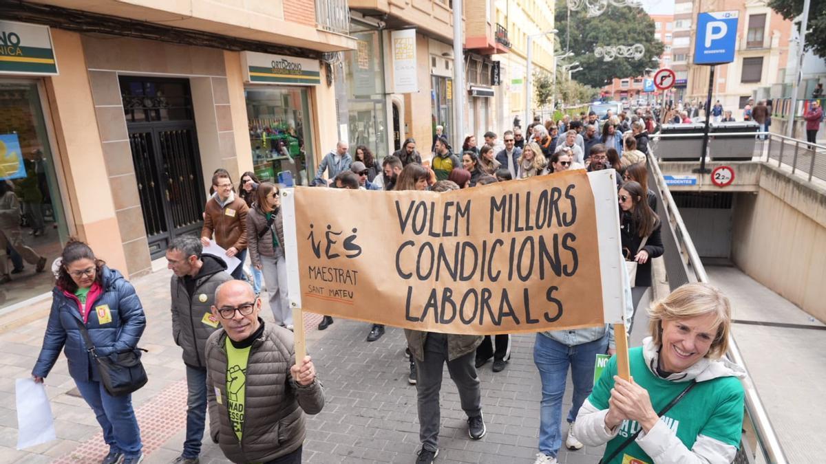 Vídeo: Los sindicatos educativos se movilizan en Castellón y presionan a la Conselleria