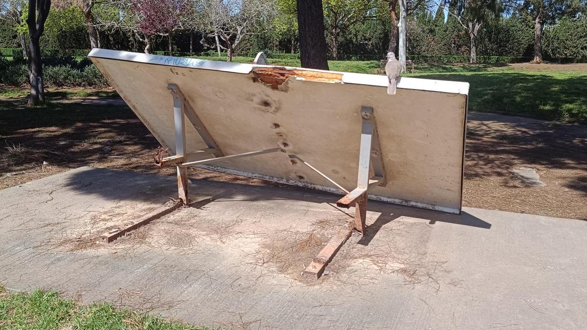 El estado en el que se encuentra el parque junto a Xirivella.