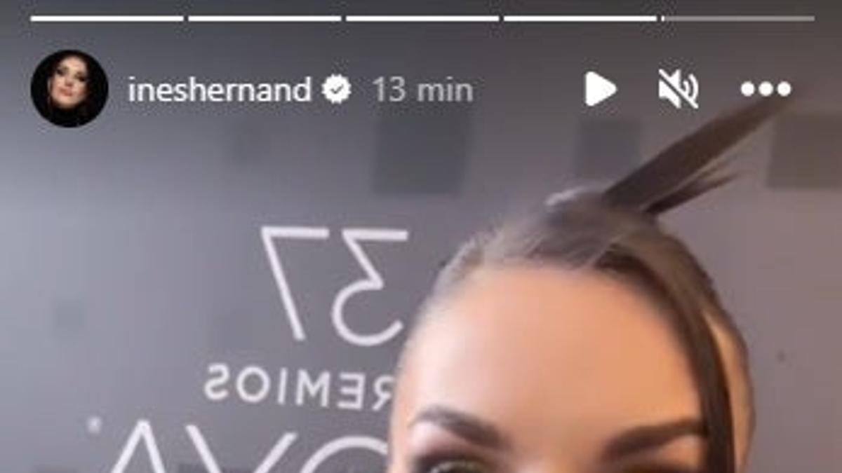 Inés Hernand Premios Goya 2023 maquillaje accidente