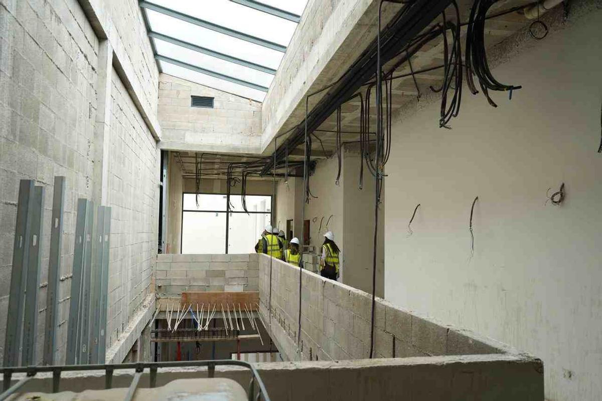 Piso superior del edificio, más avanzado que el auditorio.