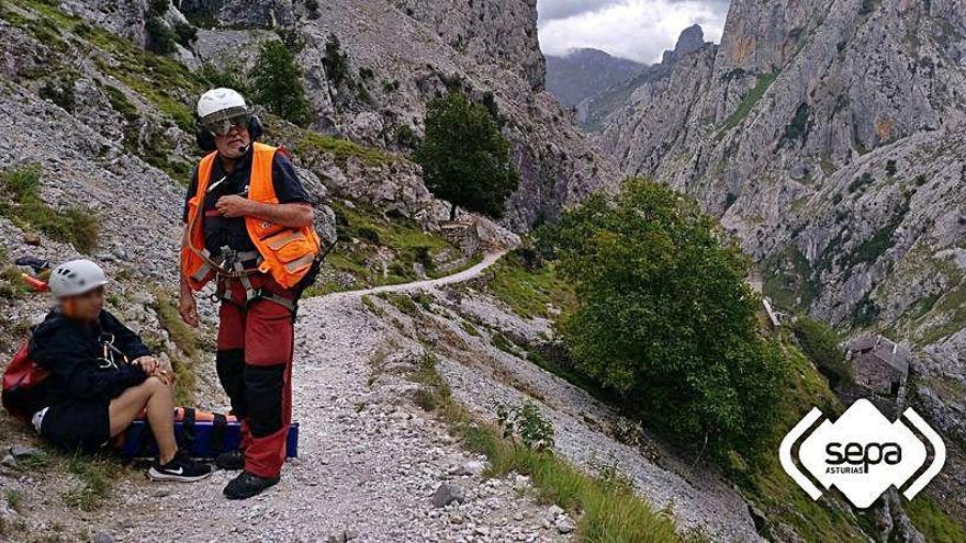 Un rescate en Las Colladinas, el año pasado.