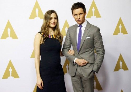 Eddie Redmayne and Hannah Bagshawe arrive at the 88th Academy Awards nominees luncheon in Beverly Hills