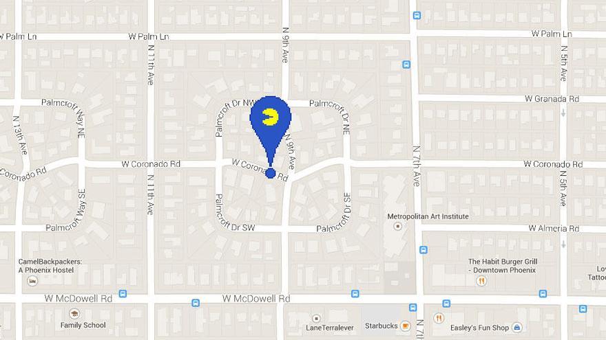 Google Maps se transforma en el escenario de Pac-Man.