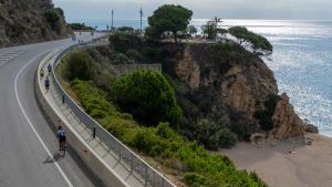 Una imagen de un tramo de la carretera que pasa por Calella (El Maresme)