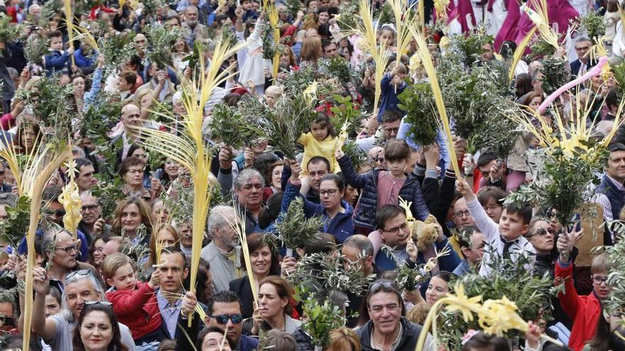Cientos de personas acompañan a "La Borriquilla" en Vigo