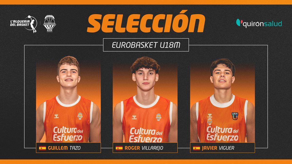 Tazo, Villarejo y Viguer disputarán con España el Eurobasket U18M.