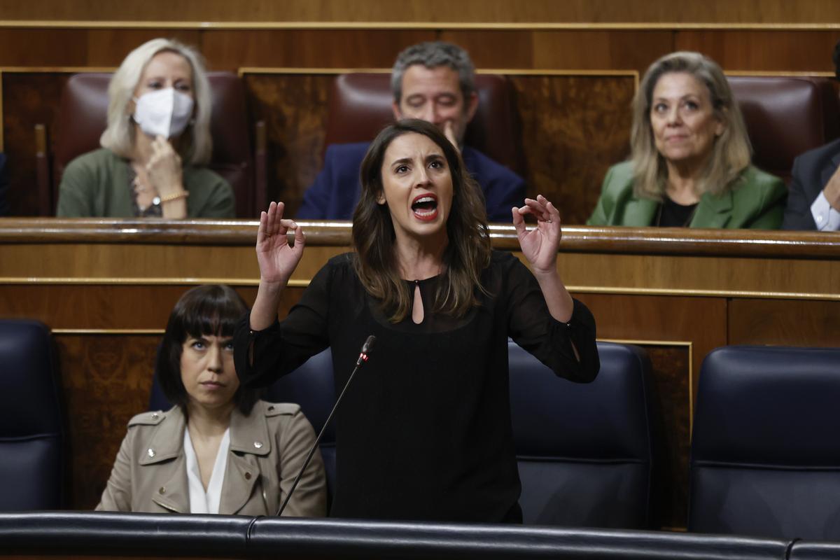 Irene Montero acusa al PP de promover la cultura de la violación