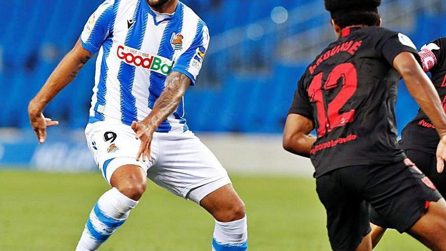 William José, durante el último partido de la Real.