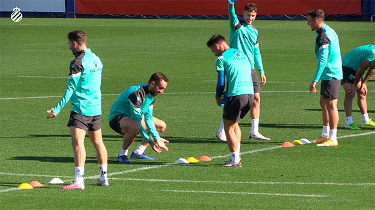 Último entrenamiento del Espanyol antes del encuentro ante la Ponferradina