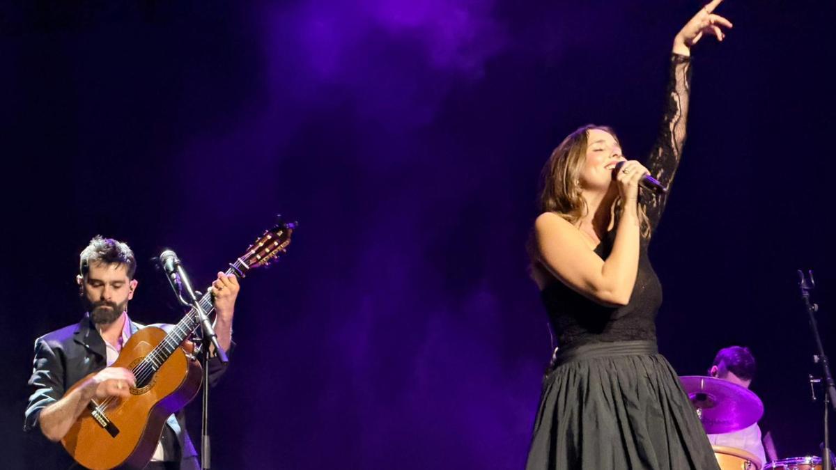 Marilia Monzón durante su concierto en Gáldar