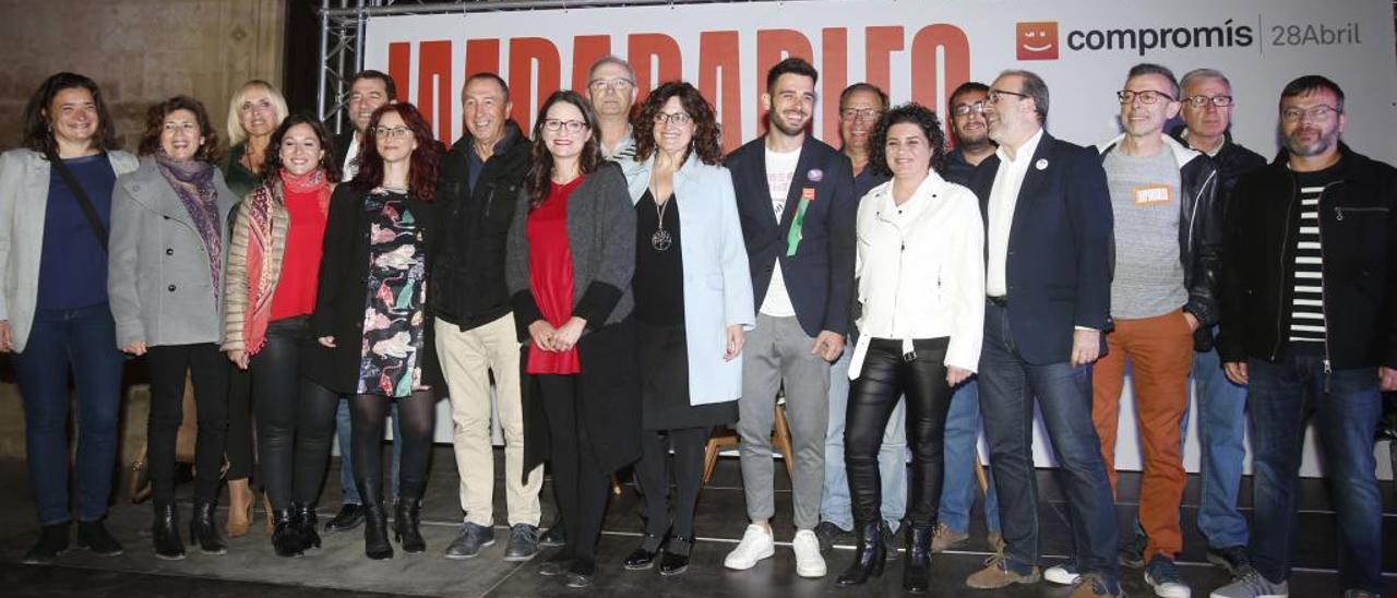 Acto de presentación de candidatos de Compromís celebrado en Alzira.