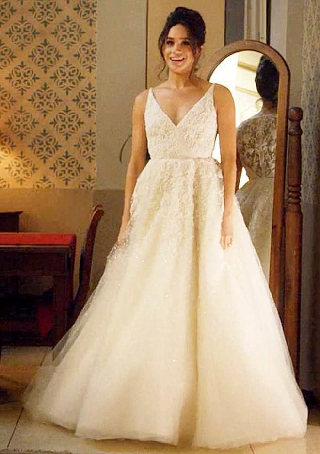 Meghan Markle vestida de novia por primera vez