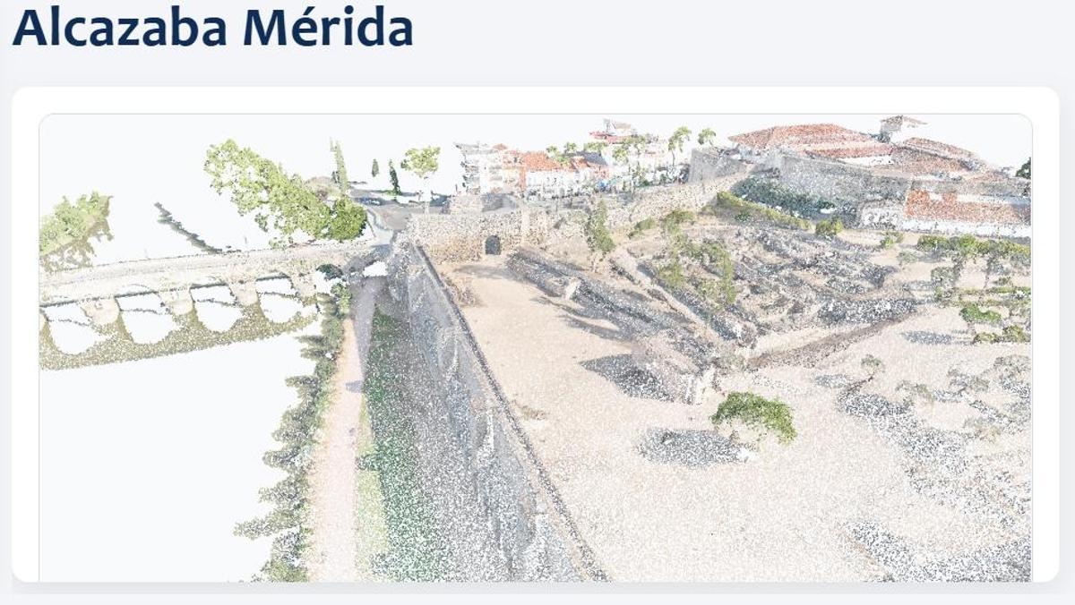 Nube de puntos de la Alcazaba de Mérida.