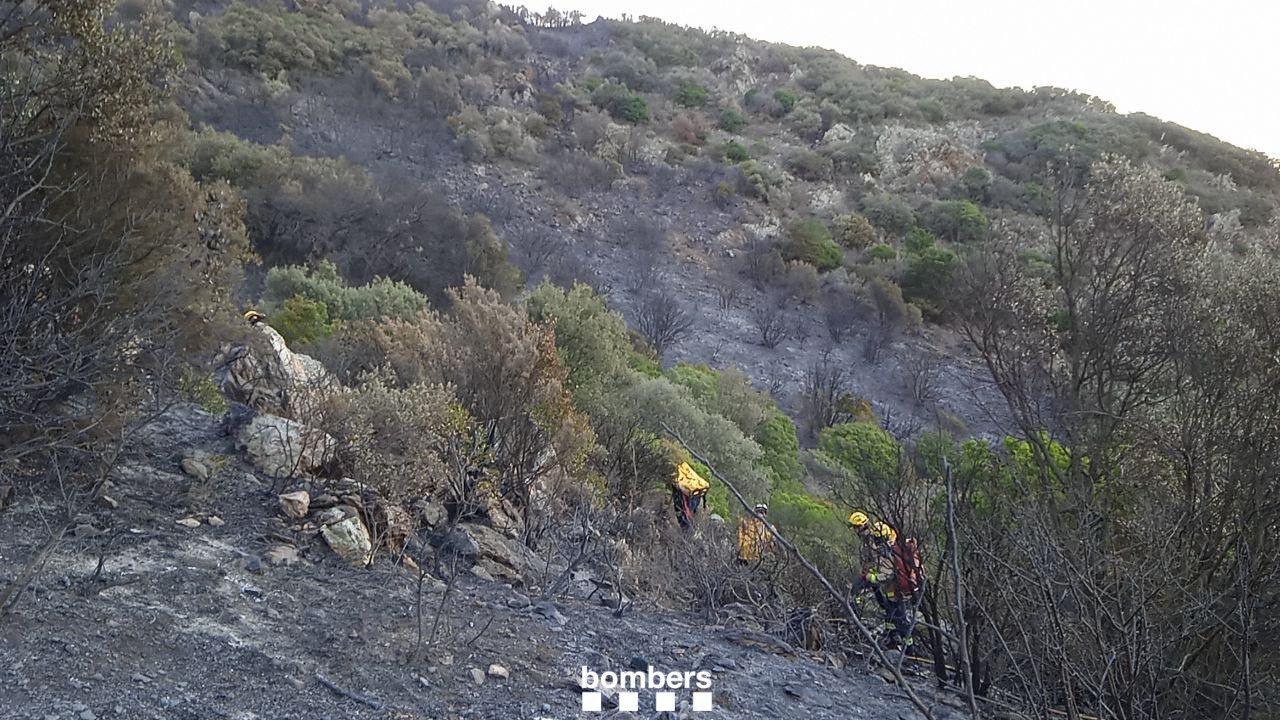 L'incendi que ha cremat a Portbou els dies 16 i 17 d'abril