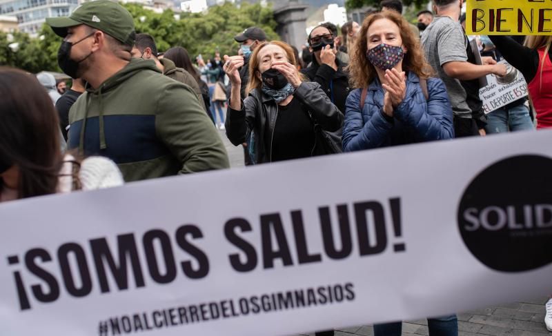 Los gimnasios de Tenerife salen a la calle en demanda de ayudas por la crisis del Covid-19