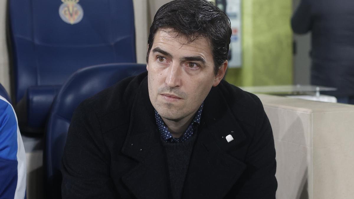 Andoni Iraola, entrenador del Rayo Vallecano, en su visita al Estadio de la Cerámica esta temporada.