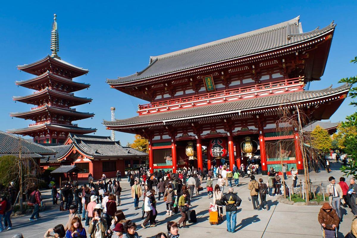 Templo budista Sensō-ji en el distrito de Asakusa, Taitō