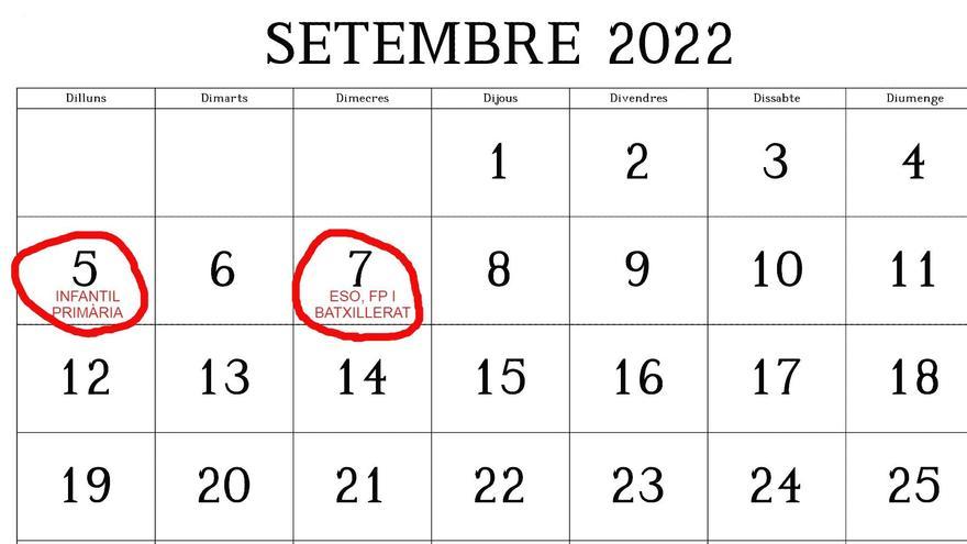 Inici del curs escolar 2022-2023