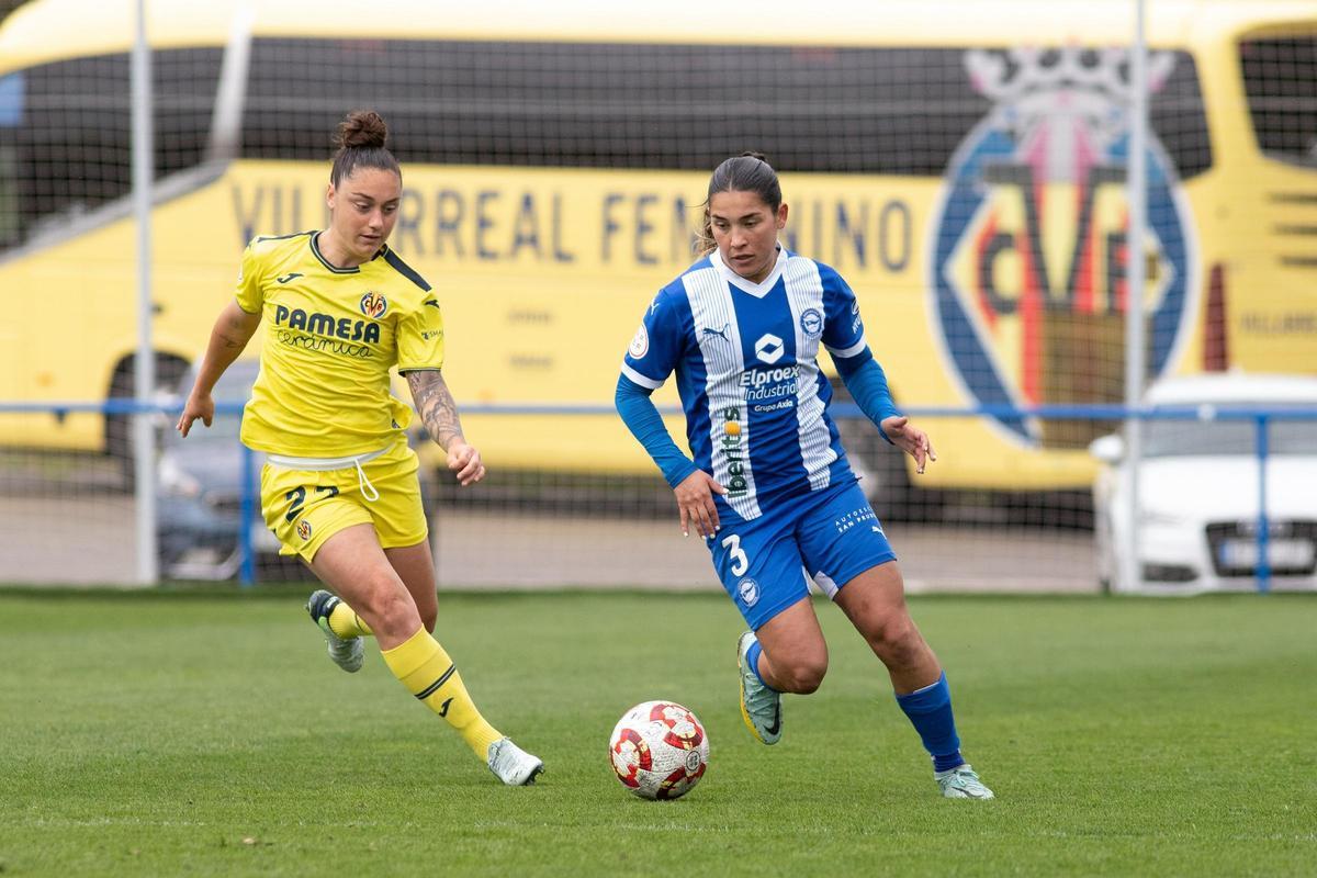 El Villarreal femenino dio la cara ante el líder Alavés, pero perdió por la mínima.