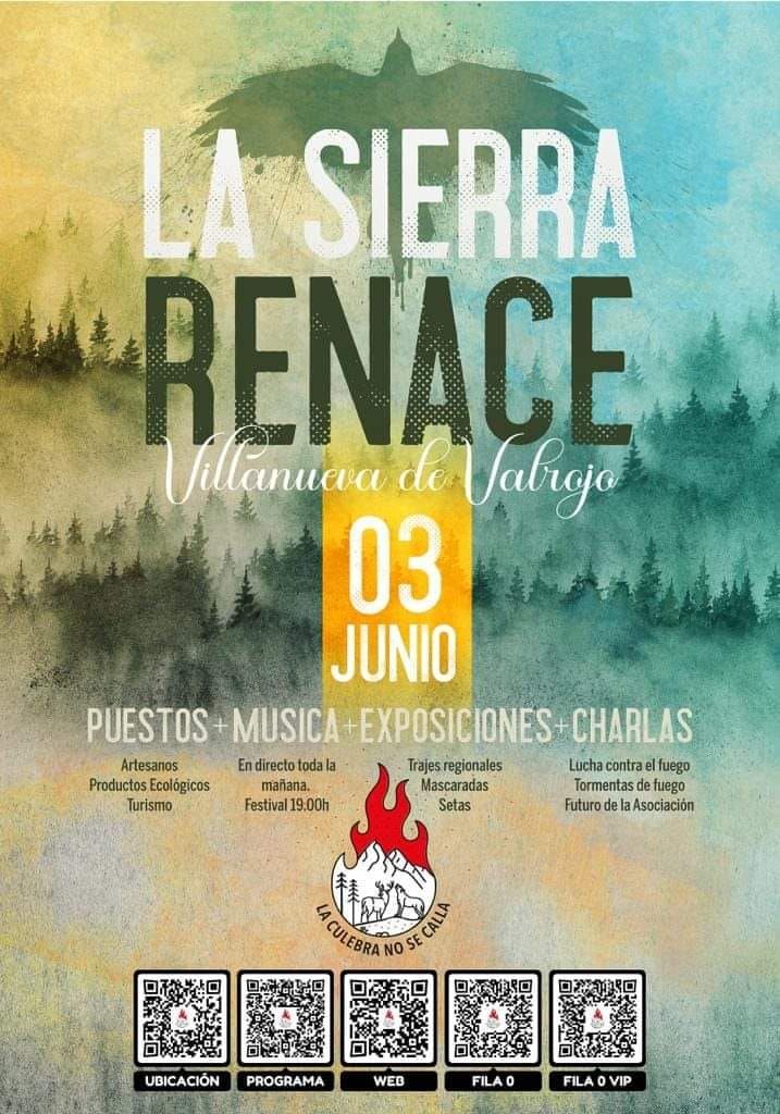 Cartel La Sierra Renace 2023 - Villanueva de Valrojo