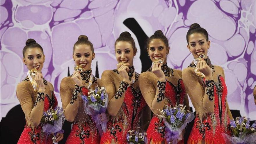 La España de Lourdes Mohedano, medalla de oro en la final de mazas por equipos