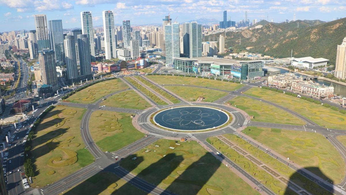 Xinghai Square, en Dailán, China