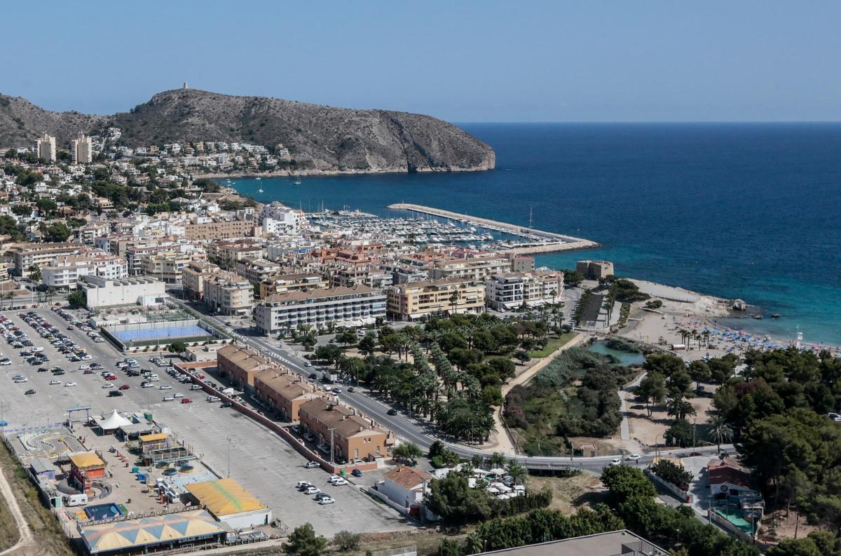 Una vista del municipio de Moraira.