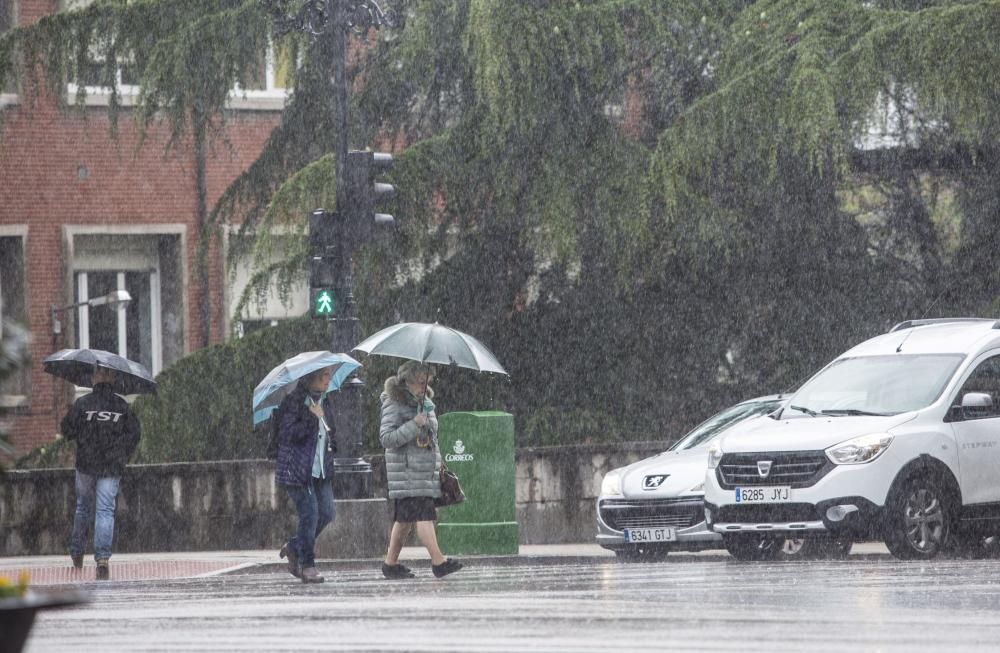 Lluvia en Oviedo