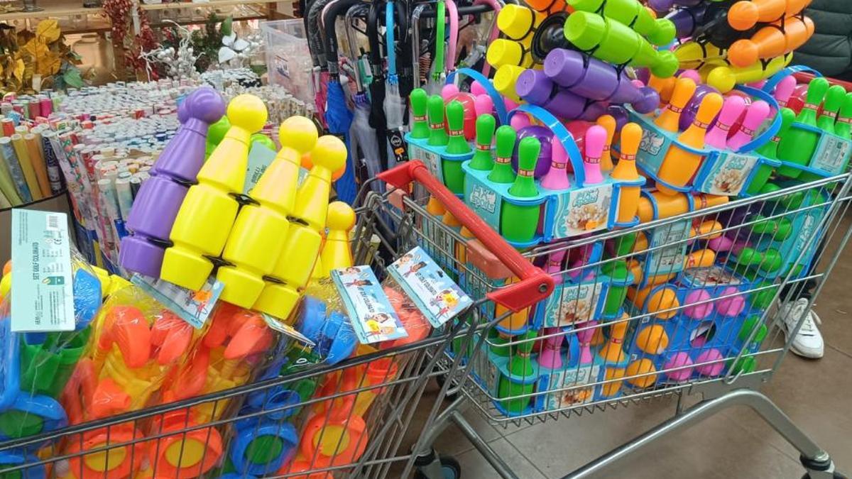 Algunes joguines retirades per la Policia Local de Palafrugell.