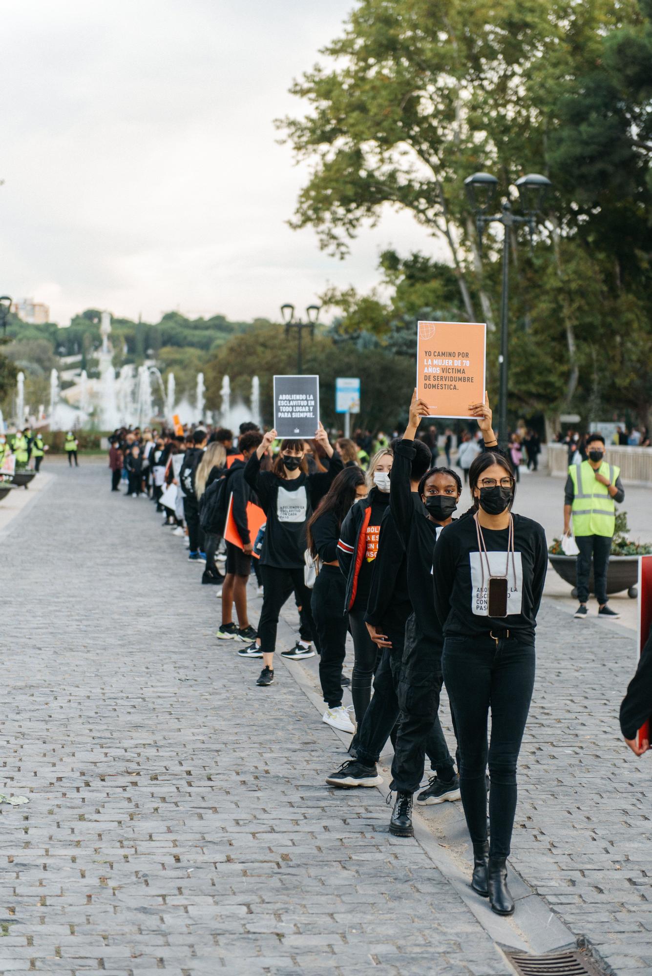 Caminando por Libertad en Zaragoza contra la trata de personas