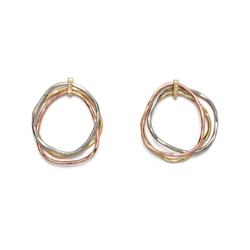 Pendientes de aro multioro de Bimba y Lola