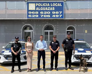 Un nuevo perro policía para la detección de sustancias estupefacientes en Alguazas