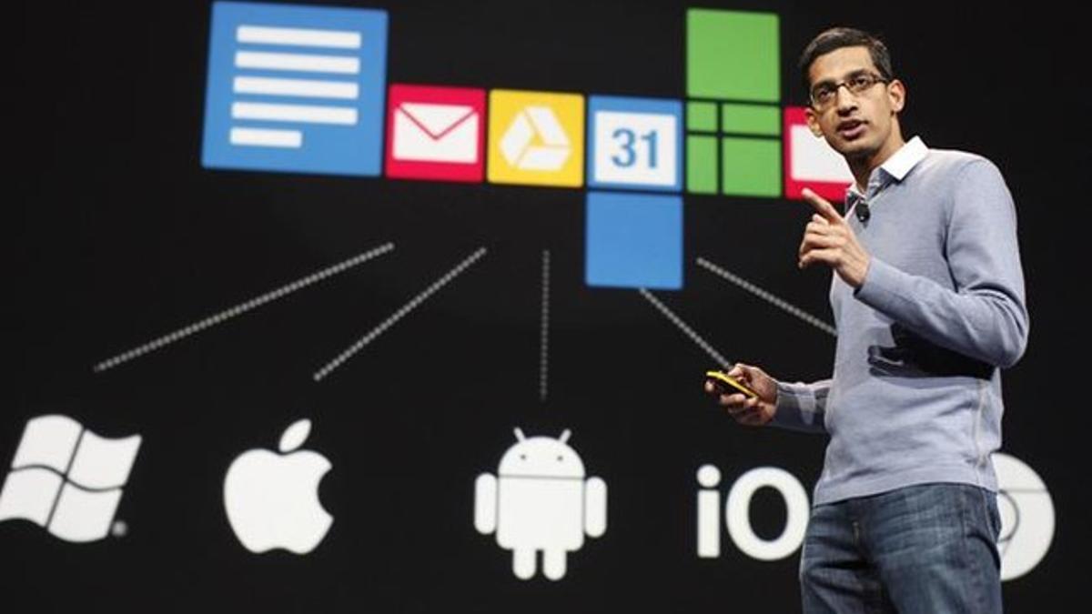 Sundar Pichai, vicepresidente de Google Chrome, durante el Google I/O Developer.