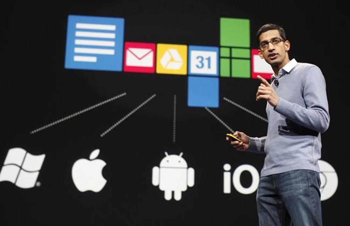 Sundar Pichai, vicepresident de Google Chrome, durant el Google I/O Developer.