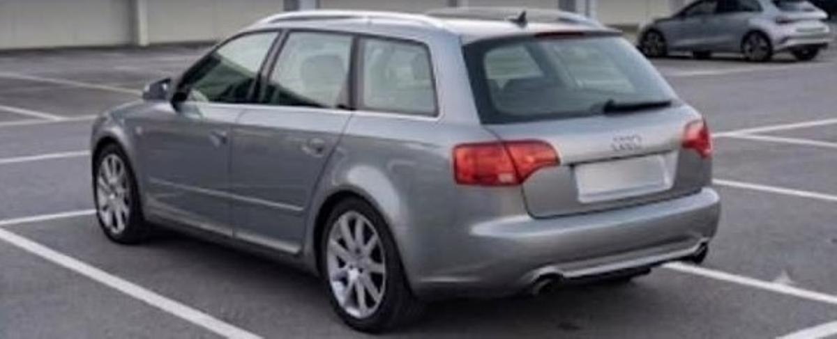 Imagen del Audi A4 Avant de color gris buscado en Malpartida de Plasencia.