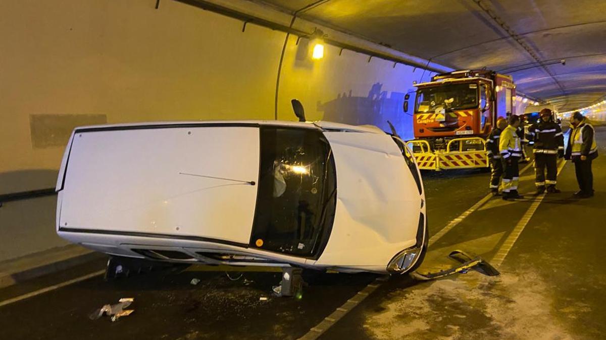 Accidente de esta pasada madrugada en el túnel del Somport