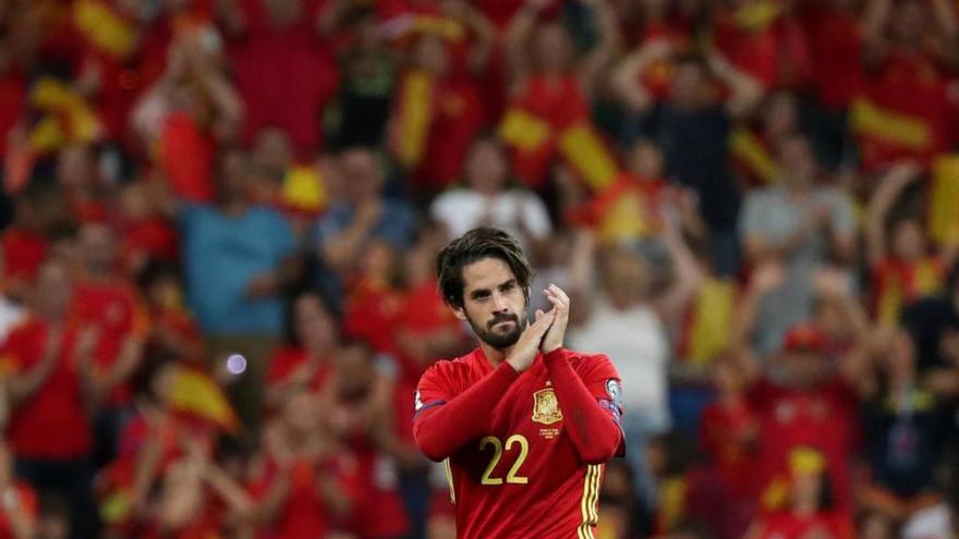 Isco, con la camiseta de España.