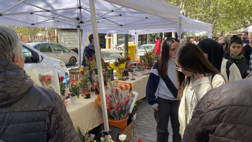 Matí de Sant Jordi tranquil a Solsona que ha reeixit en nombre d’assistents cap al vespre