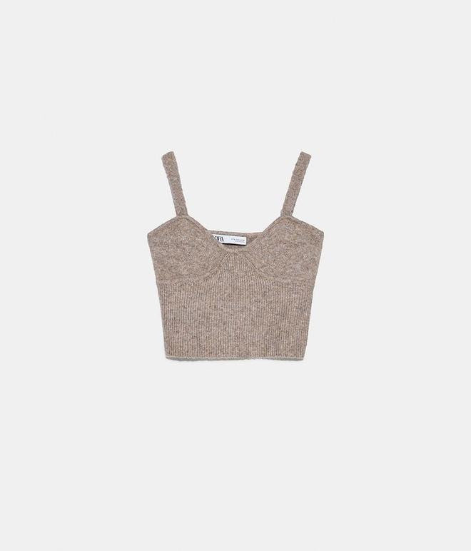 Top cropped de Zara (precio: 15,95 euros)