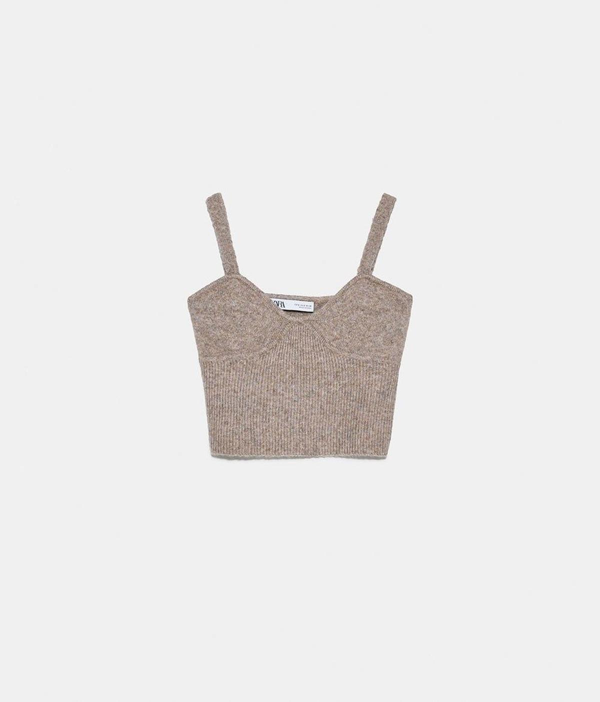 Top cropped de Zara (precio: 15,95 euros)