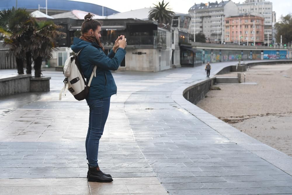 Temporal con alerta roja en la costa de A Coruña