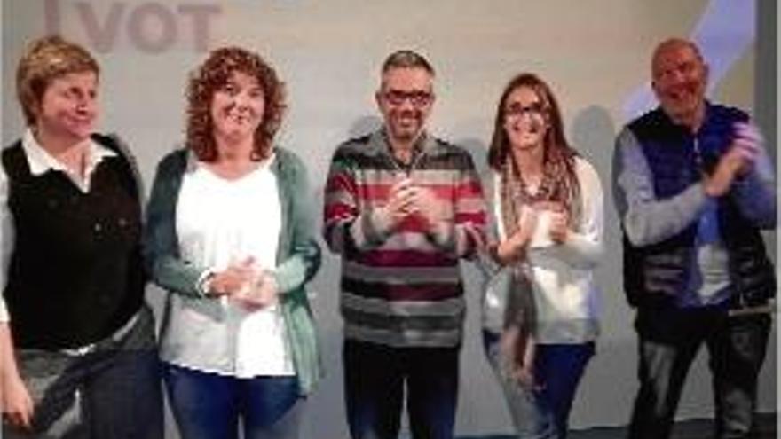 Els candidats d&#039;ERC, ahir a Palamós.