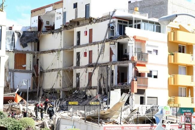 Derrumbe de un edificio de viviendas en Los Cristianos