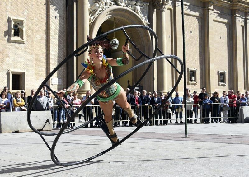 Circo italiano en la Plaza del Pilar