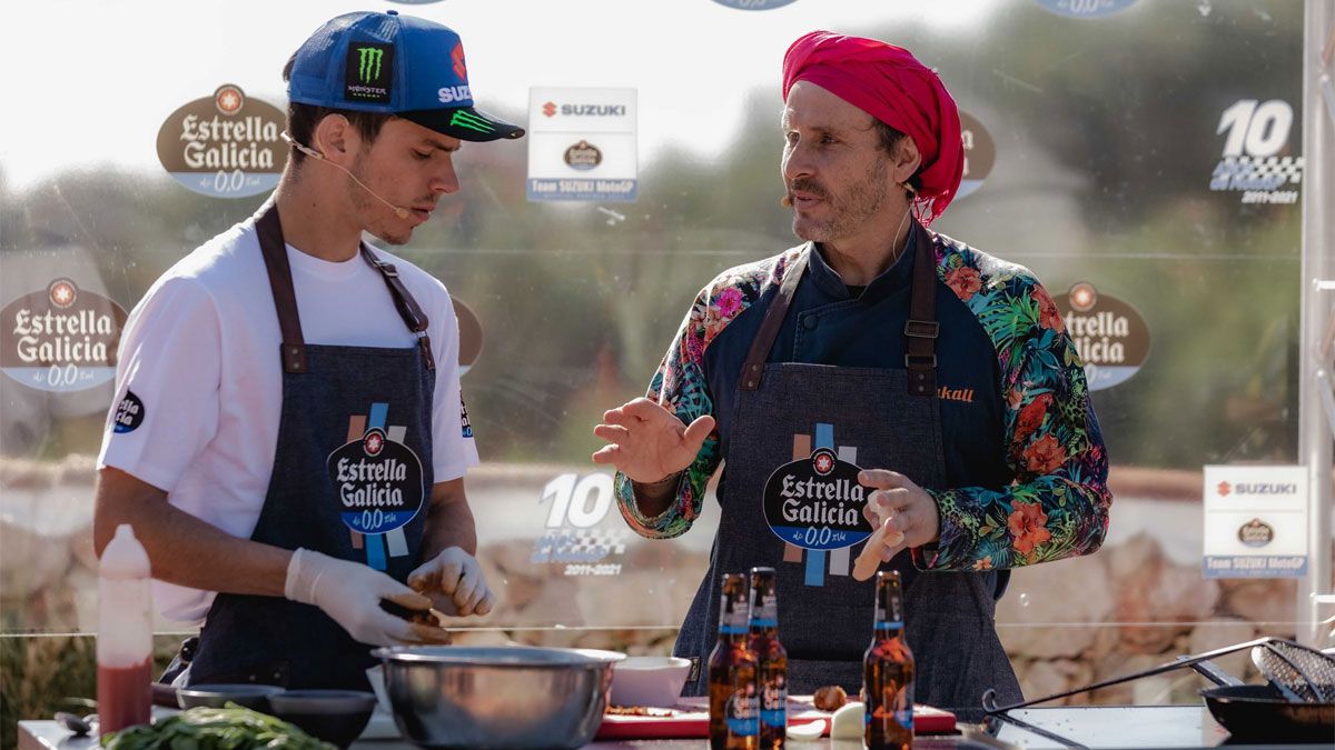 Joan Mir y el chef argentino Chakall, manos a la obra en Portugal