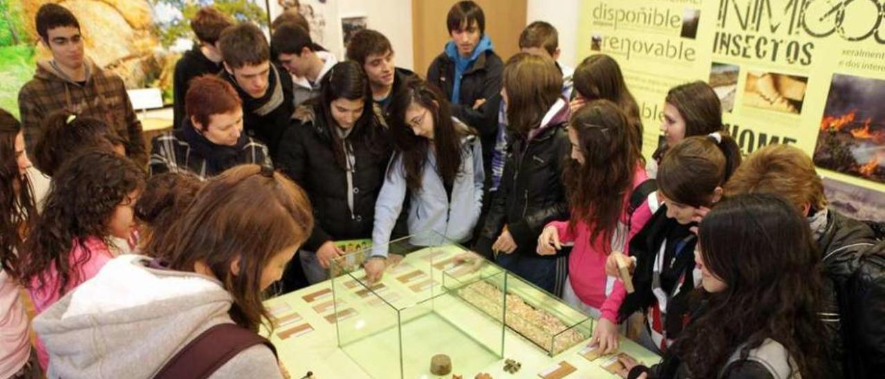 Visita de un grupo de estudiantes al Museo do Moble e da Madeira (MOME). // Bernabé/Luismy