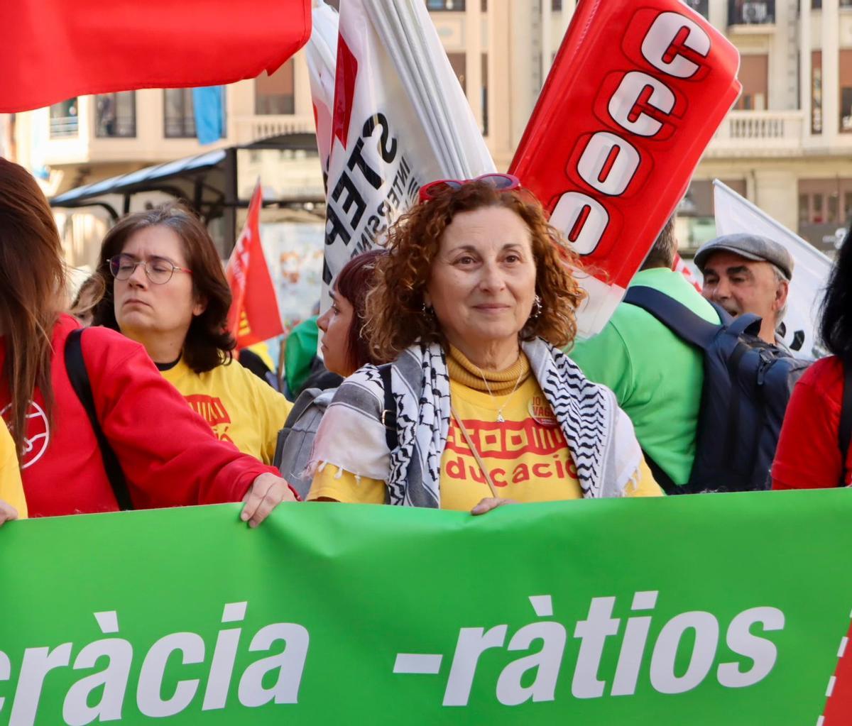 La manifestación de profesores en València en imágenes